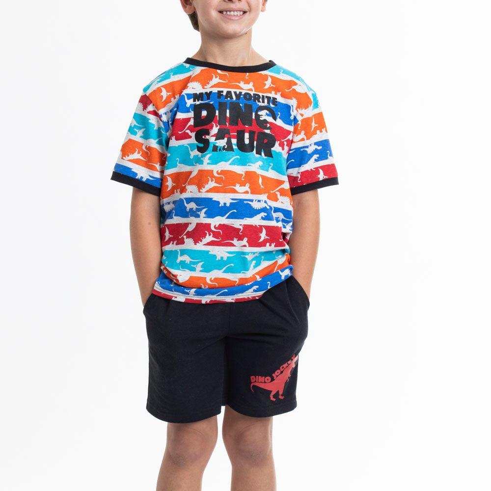 Pijama de verano con dinosaurios para niños-0