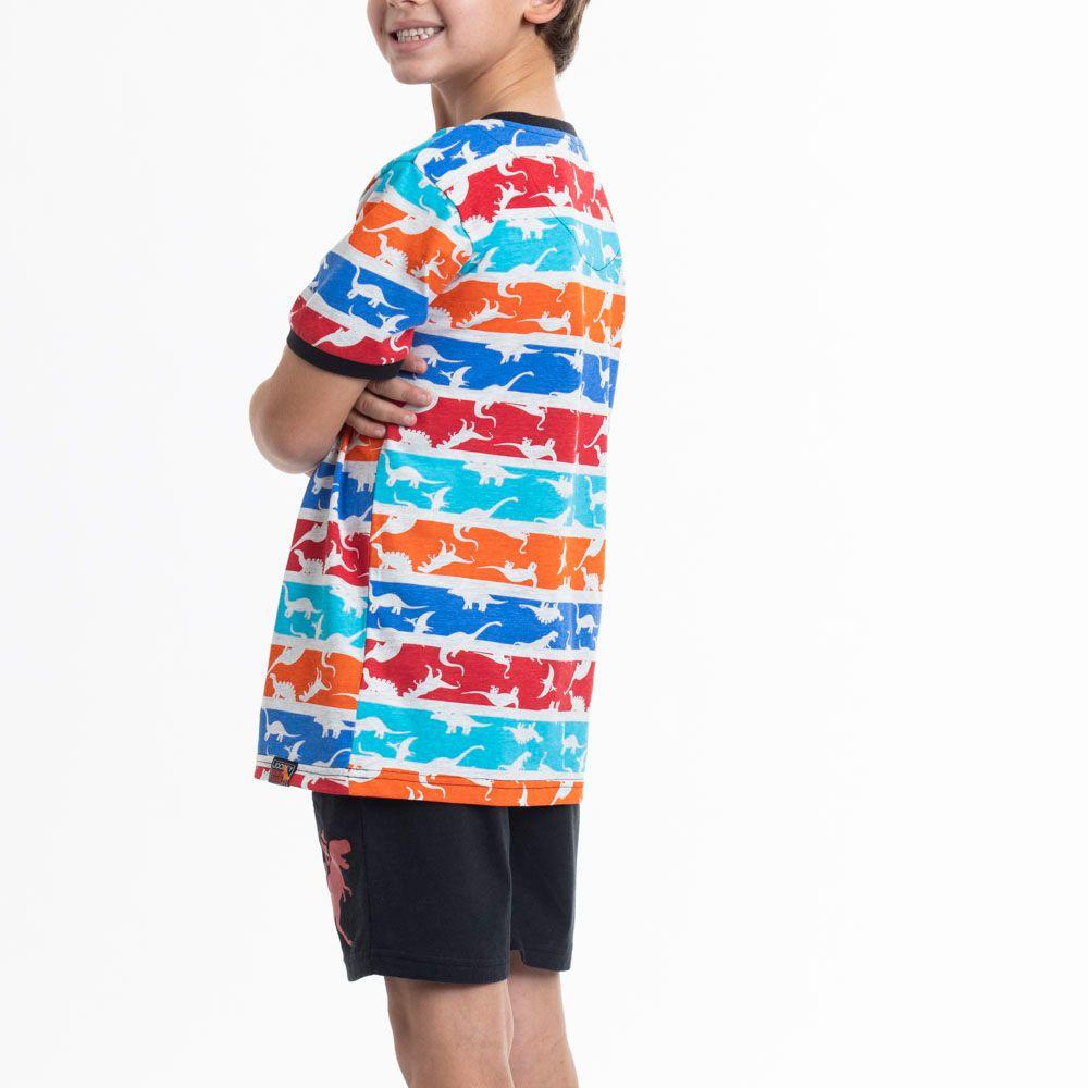 Pijama de verano con dinosaurios para niños-1