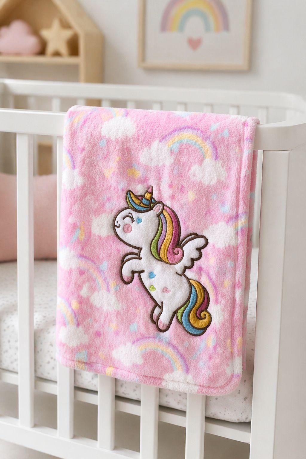 Manta extra suave bebe unicornio | Maximo confort y calor-5