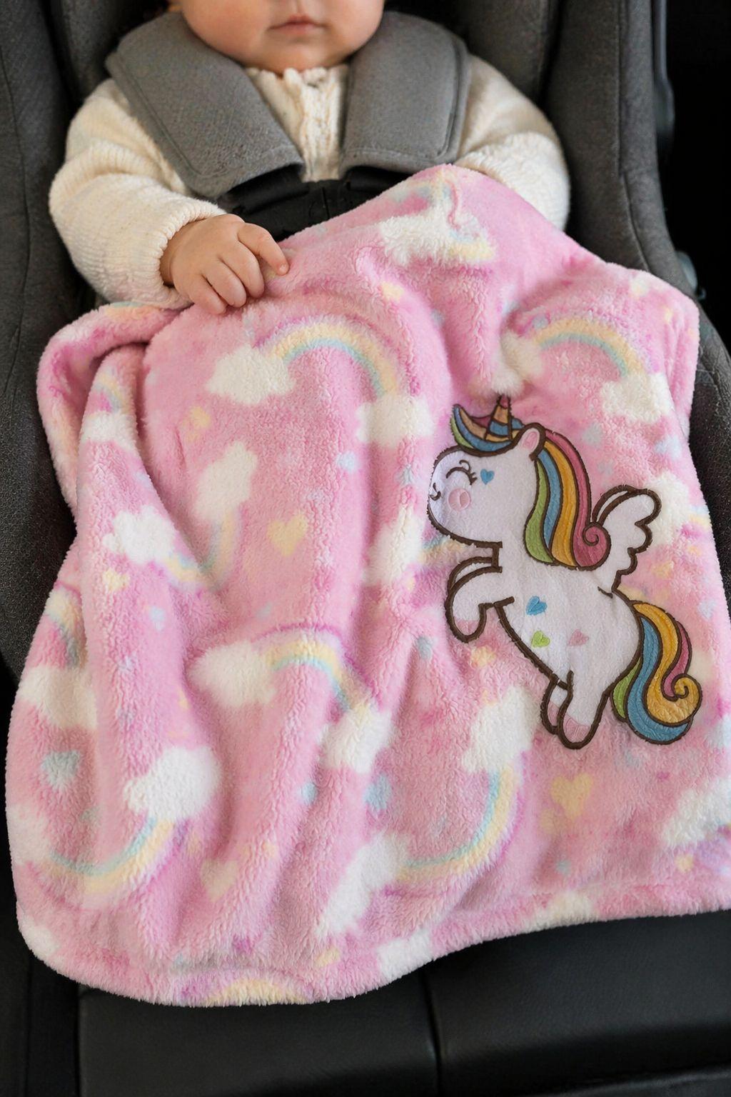 Manta extra suave bebe unicornio | Maximo confort y calor-8