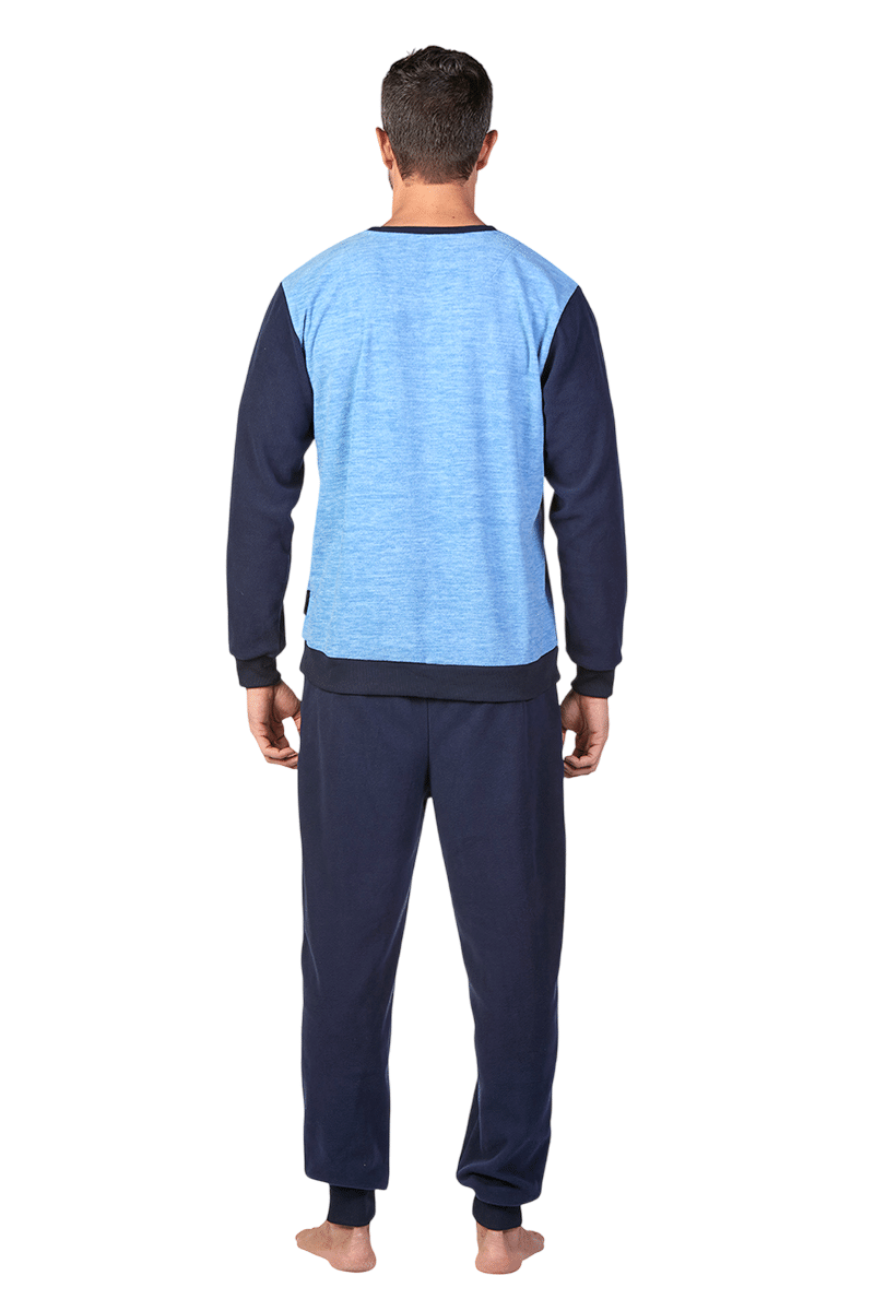 Pijama Micropolar Hombre Dos Tonos-1