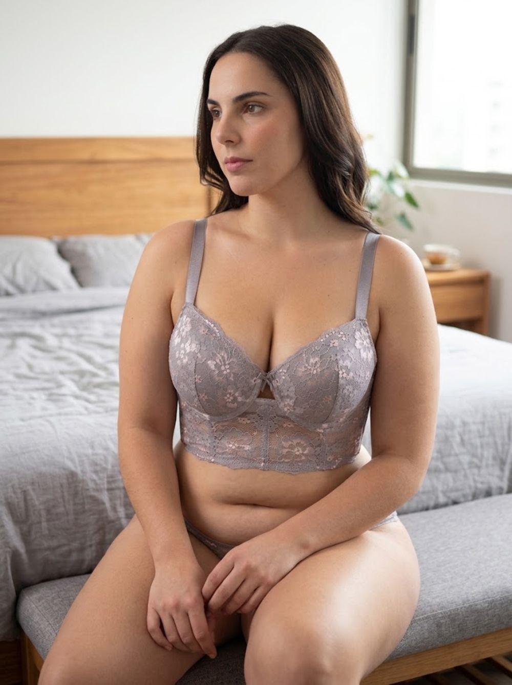 Sostén Encaje Powernet con Soft Poliamida Mujer Lady Genny-3