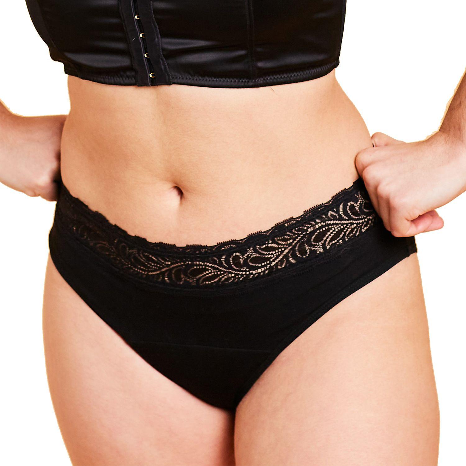 Calzón Menstrual Tiro Alto Encaje Flujo Intenso | Seguridad Y Estilo-2