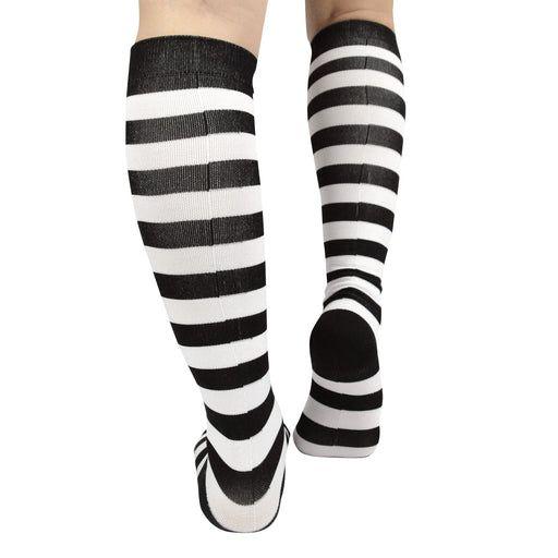 Bucaneras de Compresión Rayas Blancas y Negras-1