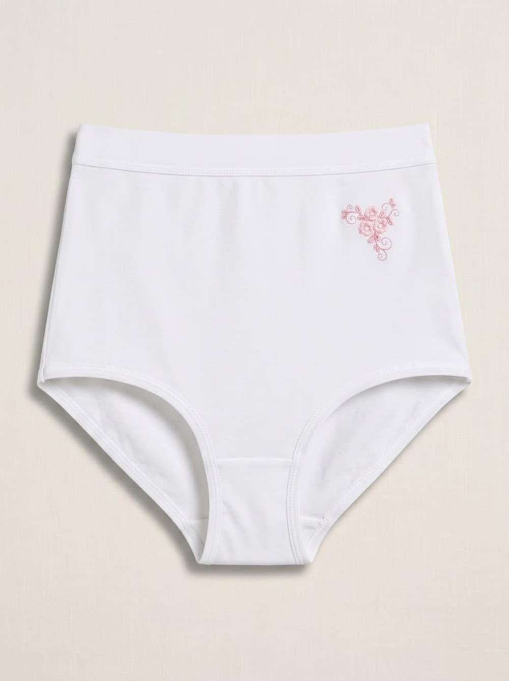 Calzón Tiro Alto Algodón Bordado Mujer LADY GENNY-8