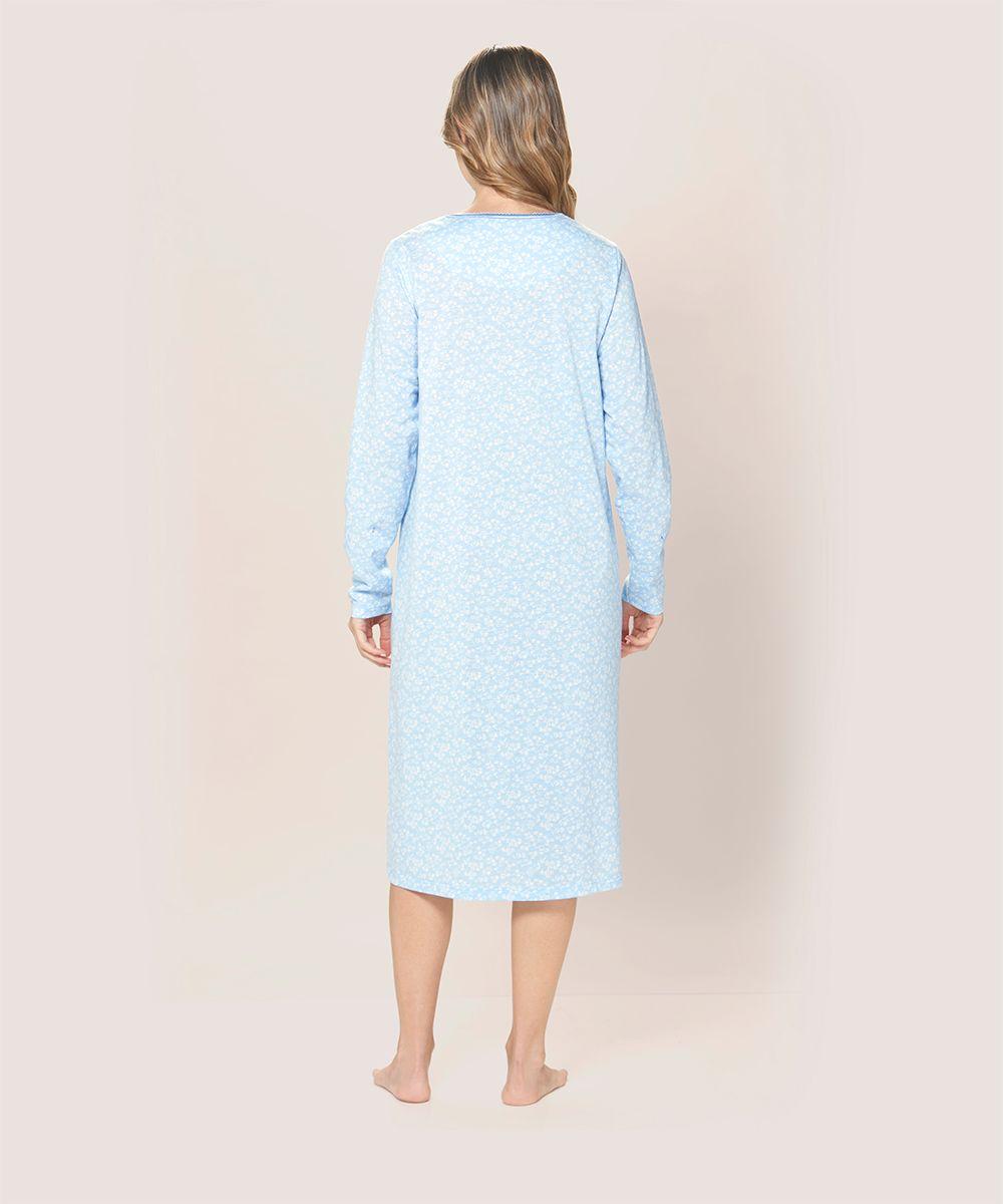 Camisa Cotton Floral Lady Genny | Comodidad Nocturna-2