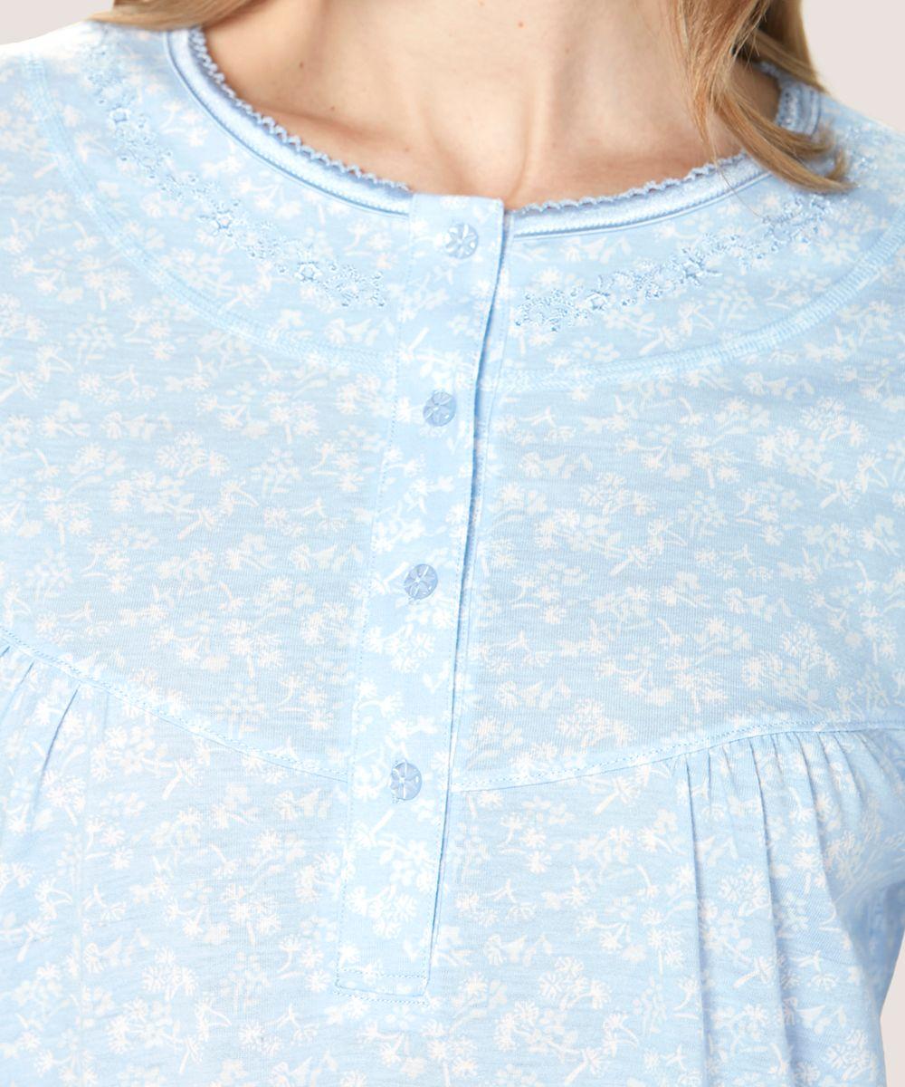 Camisa Cotton Floral Lady Genny | Comodidad Nocturna-3