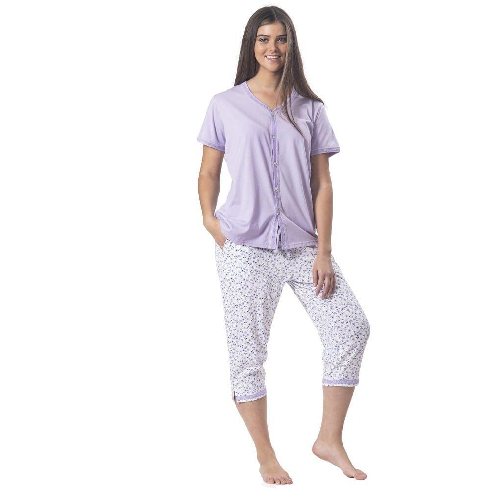 Pijama Algodón Capri Tallas Grandes | Comodidad Diaria-2