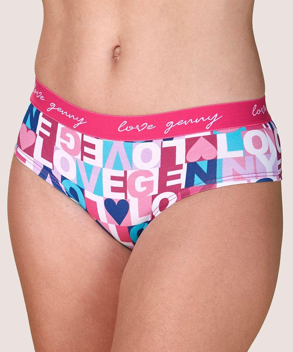 Calzón Algodón Tiro Medio Estampado Mujer LADY GENNY-0