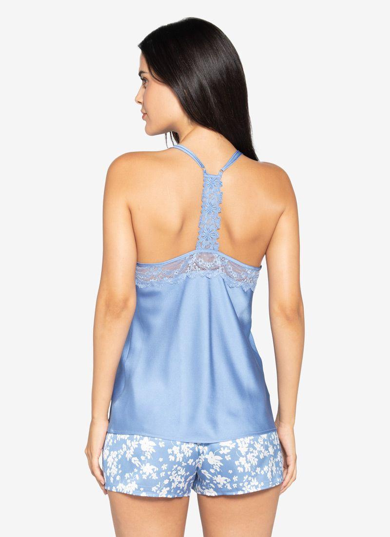 Pijama Satín Floral Mujer-2