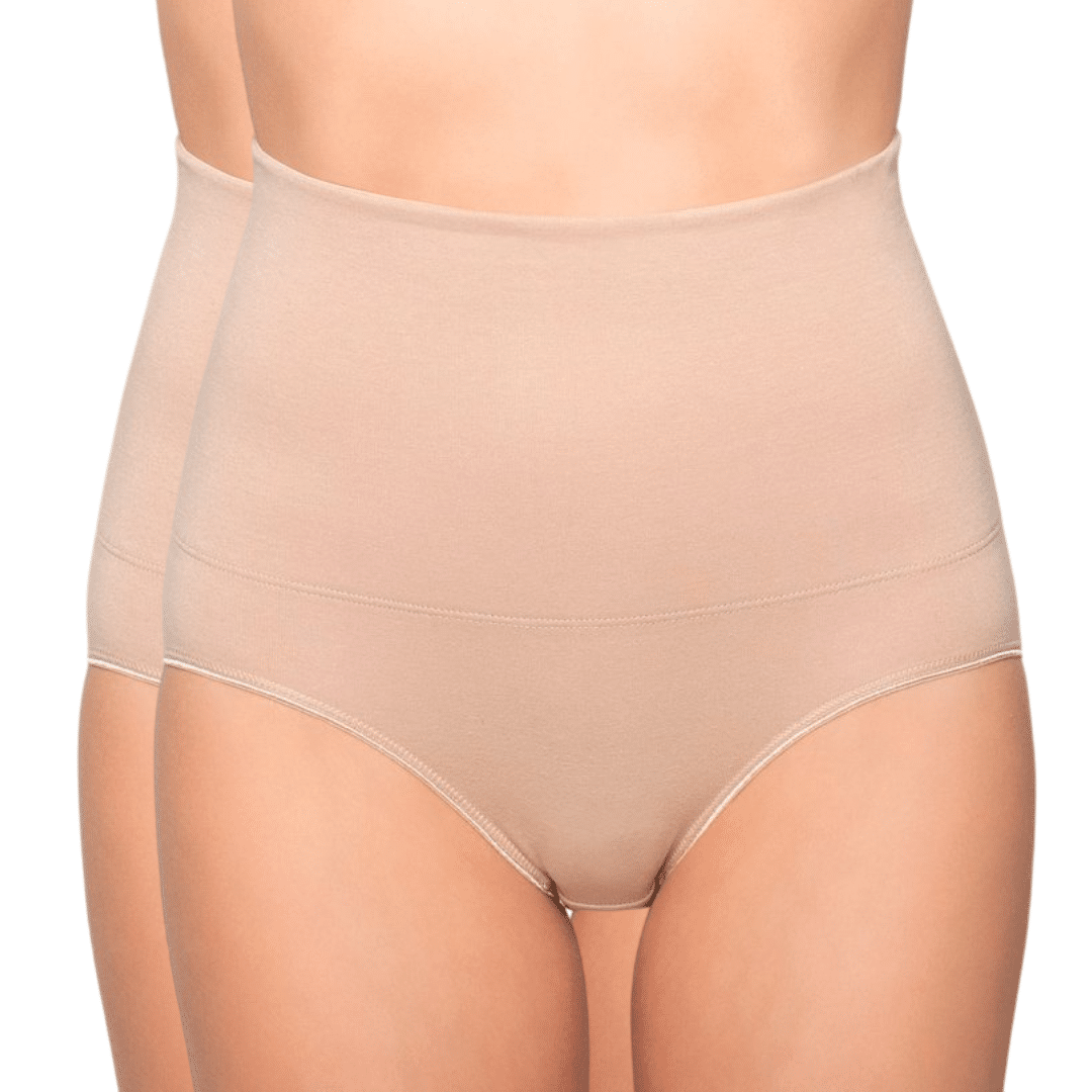 Calzón Control Abdomen Tiro Alto Algodón Mujer LADY GENNY-0