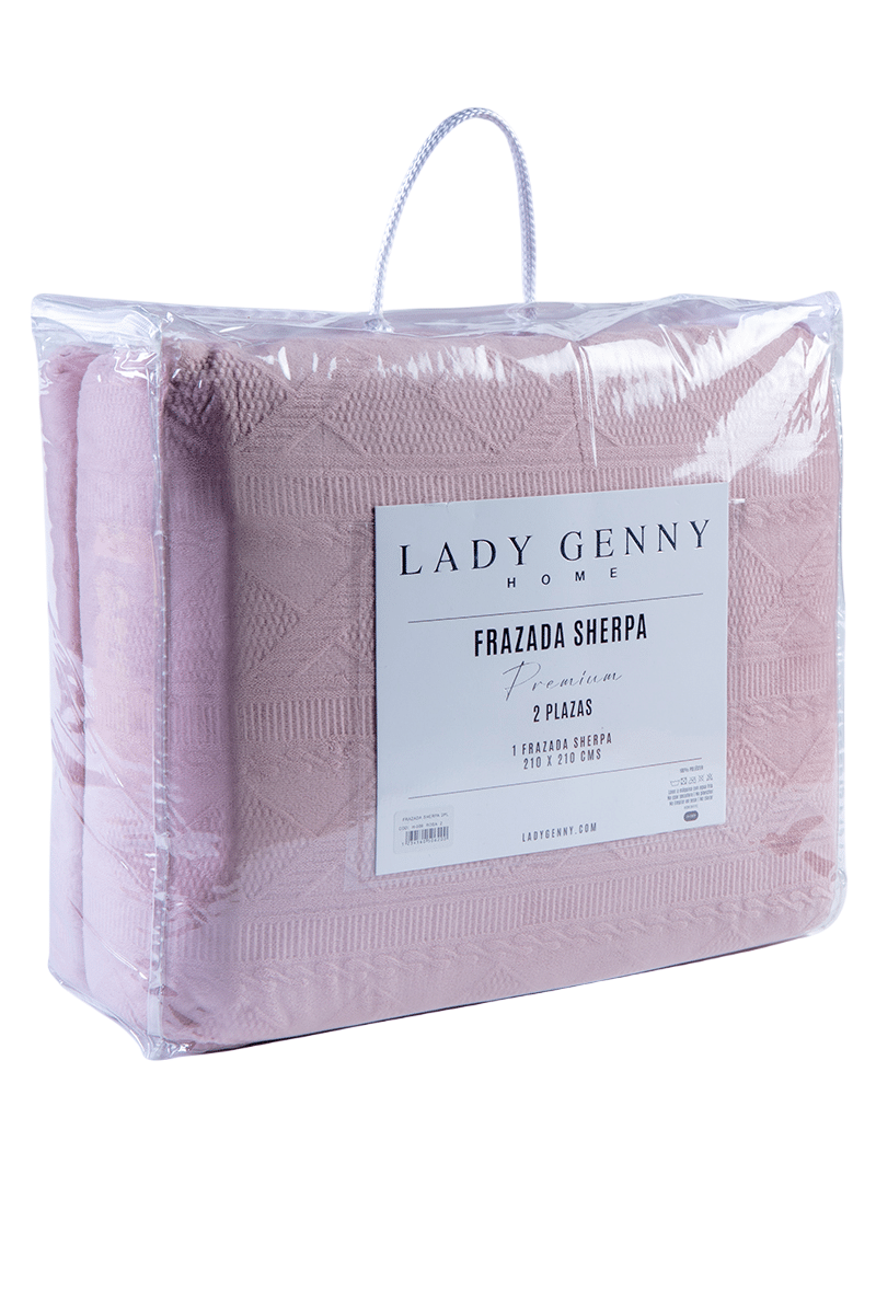 Frazada Sherpa Lady Genny 1,5 Plazas-0