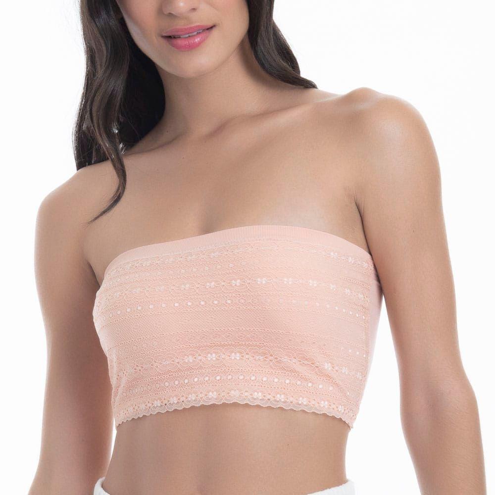 Sostén Strapless Sin Arco Poliamida encaje Mujer LADY GENNY-0