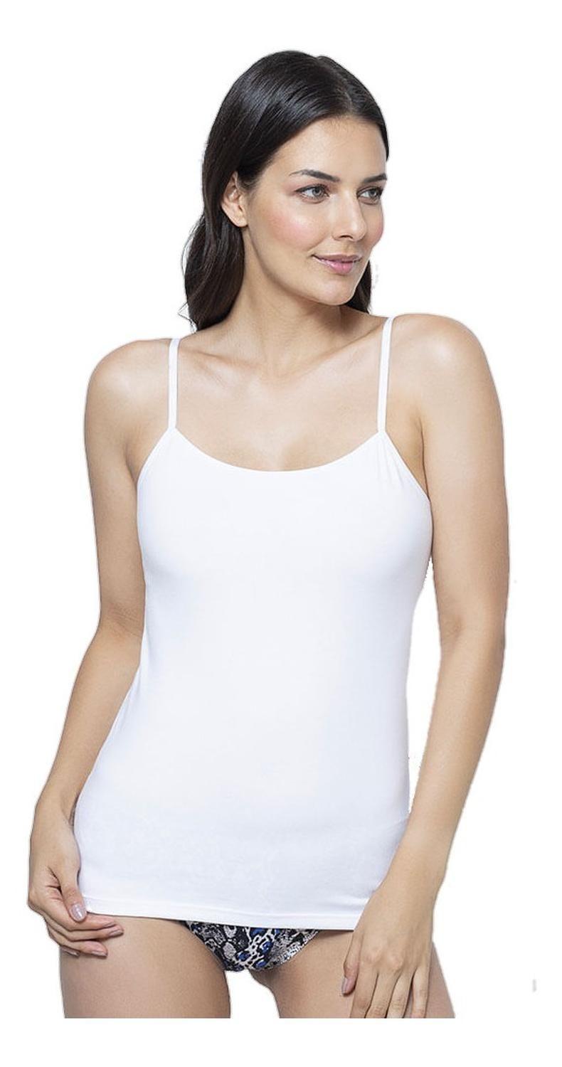 Camiseta Pabilo Algodón Elasticado Blanco-0