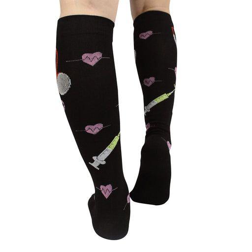 Bucaneras de Compresión Estetoscopio Jeringas y Corazones-1