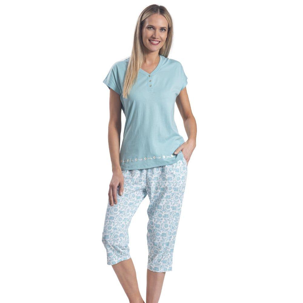 Pijama Algodón Capri Estampado Elefantes | Sueño Dulce-2