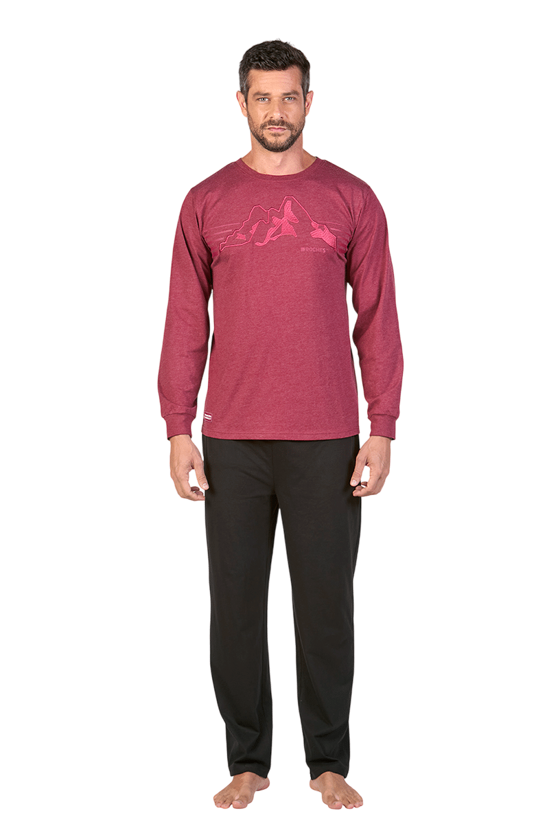Pijama Para Hombre Algodón-0