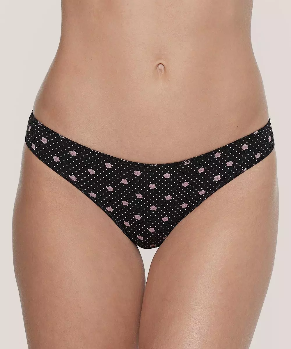 Calzon Tanga Bajo Algodon Estampado Mujer LADY GENNY-0