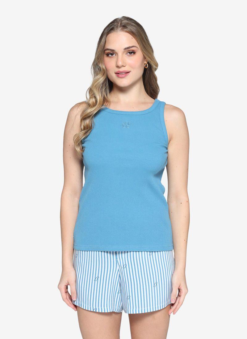 Pijama Short Algodón Y Viscosa-0
