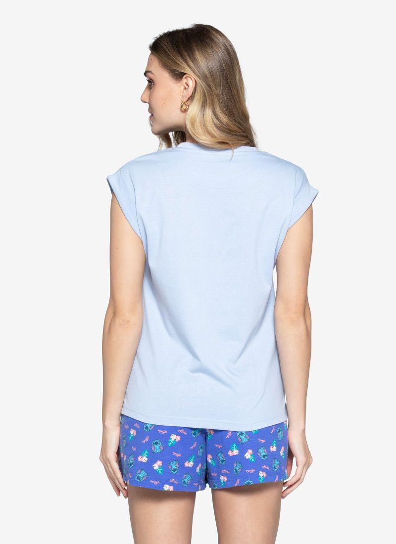 Pijama Short Algodón Y Viscosa-1