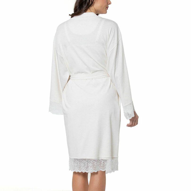 Bata de Viscosa con Encaje-1