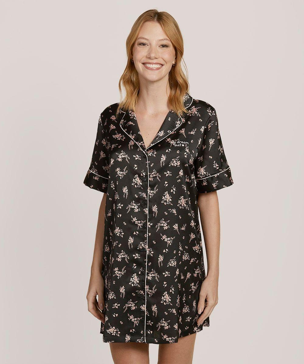 Camisola Satín Mujer con Diseños | Sofisticación Nocturna-2