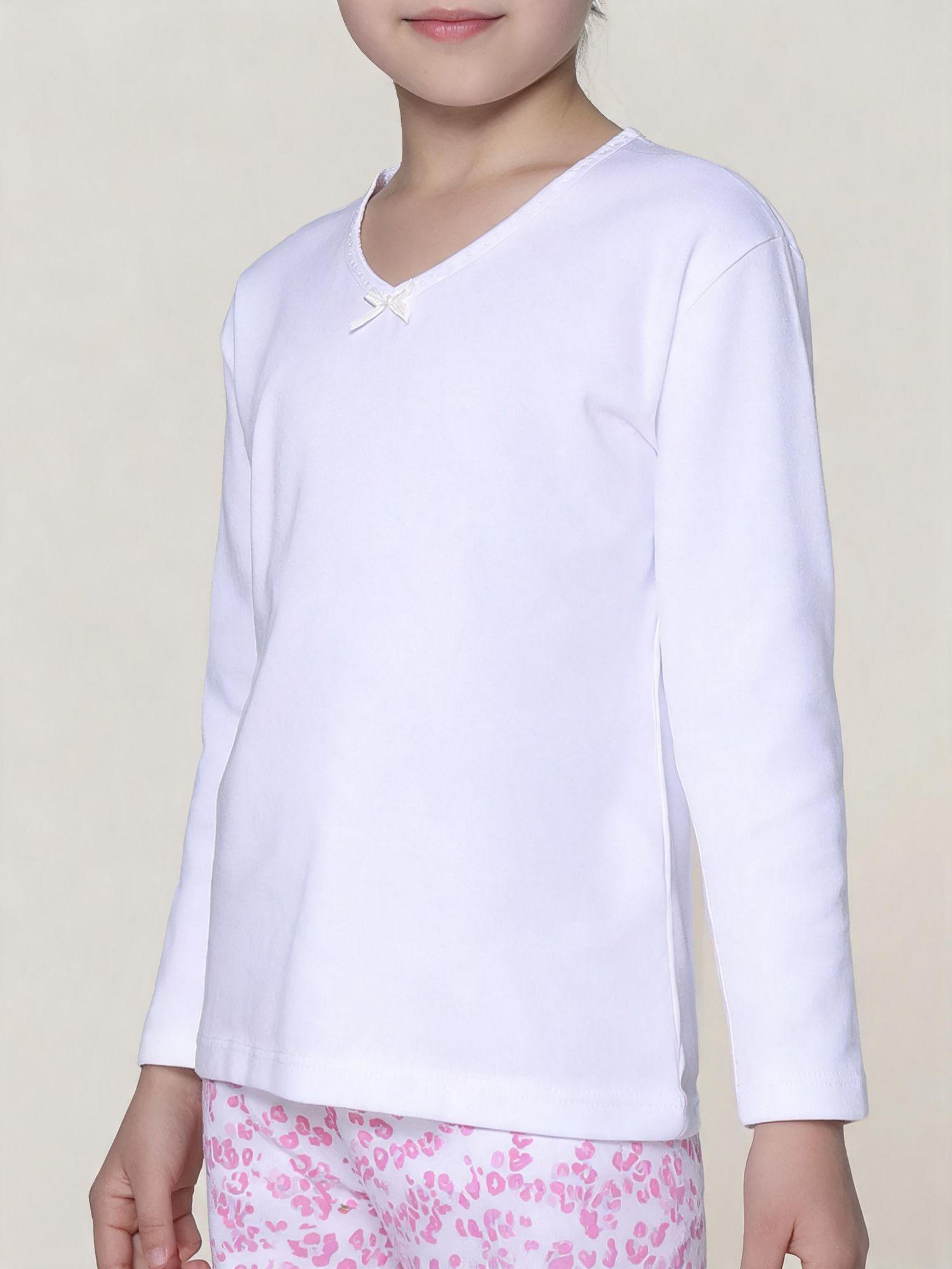 Camiseta manga larga de algodón para niñas-3