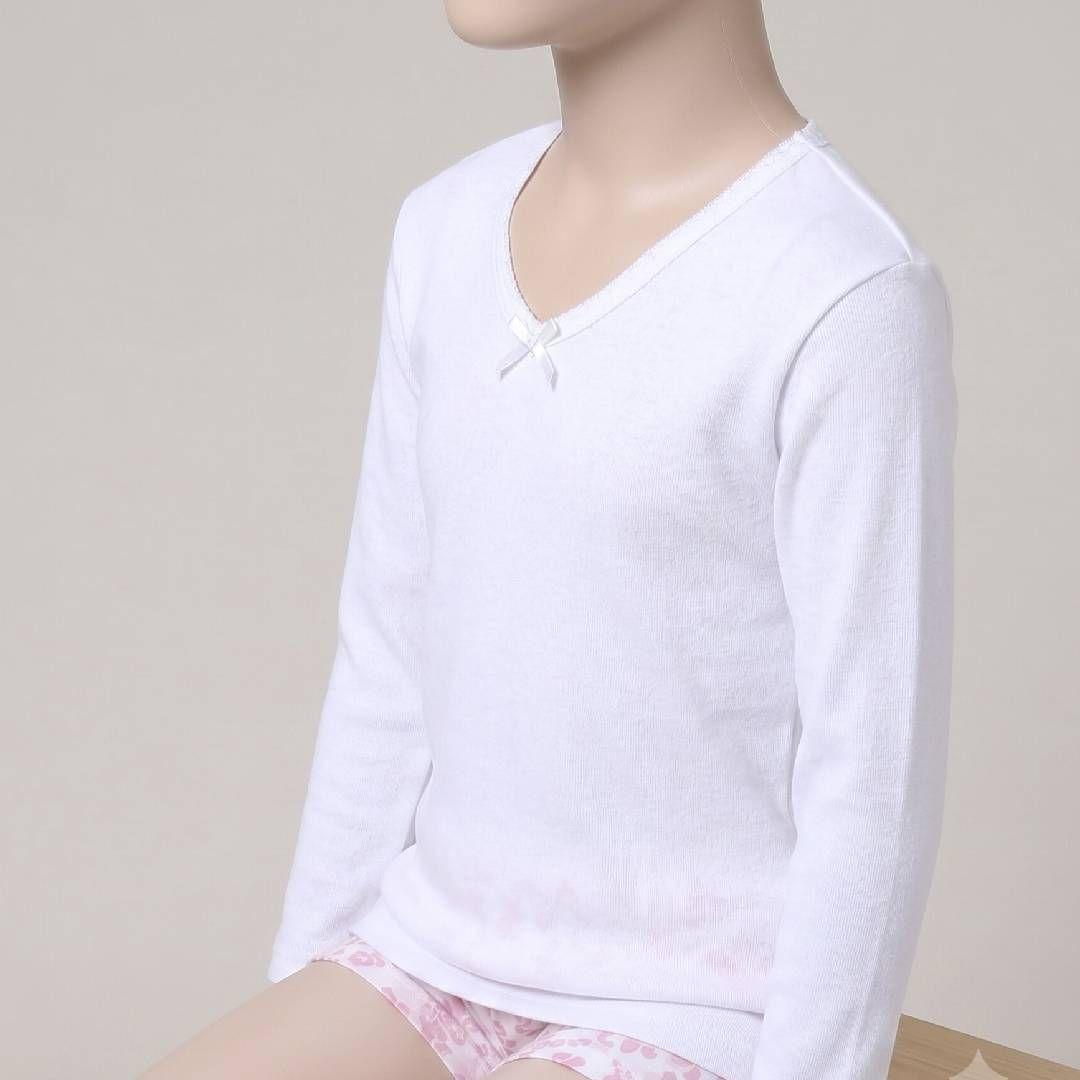 Camiseta manga larga de algodón para niñas-8