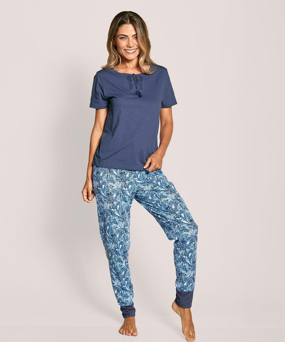 Pijama Algodón Bordados | Comodidad y Estilo Único-0