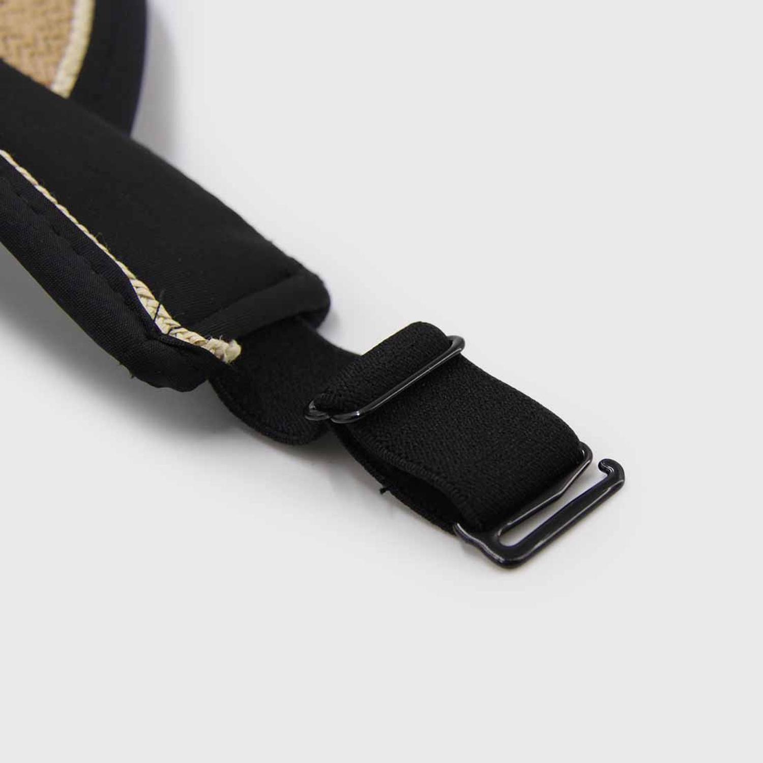 Visera de rafia ajustable con borde-4