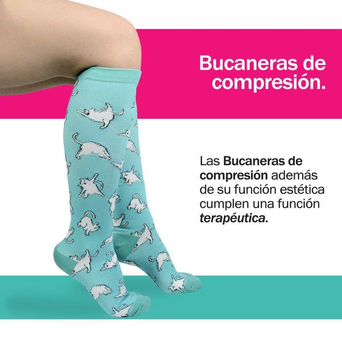 Bucaneras de Compresión Cebra Blanco y Negro-3