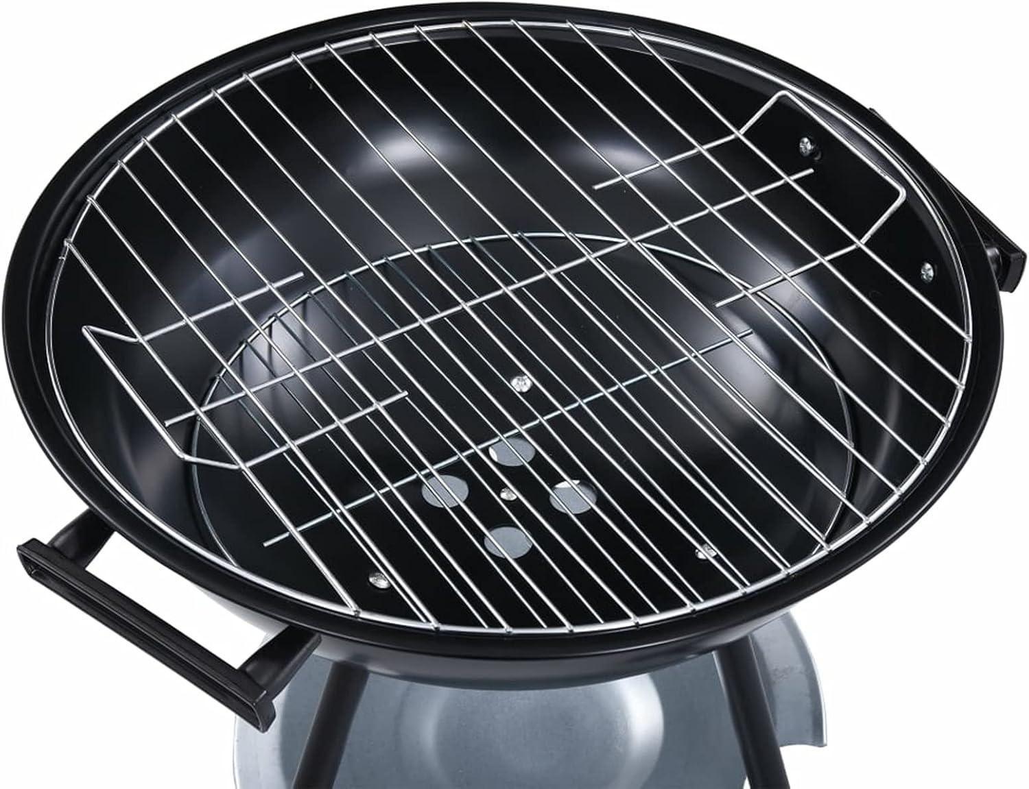 Parrilla a Carbón Asados Redonda Portátil Plegable-5