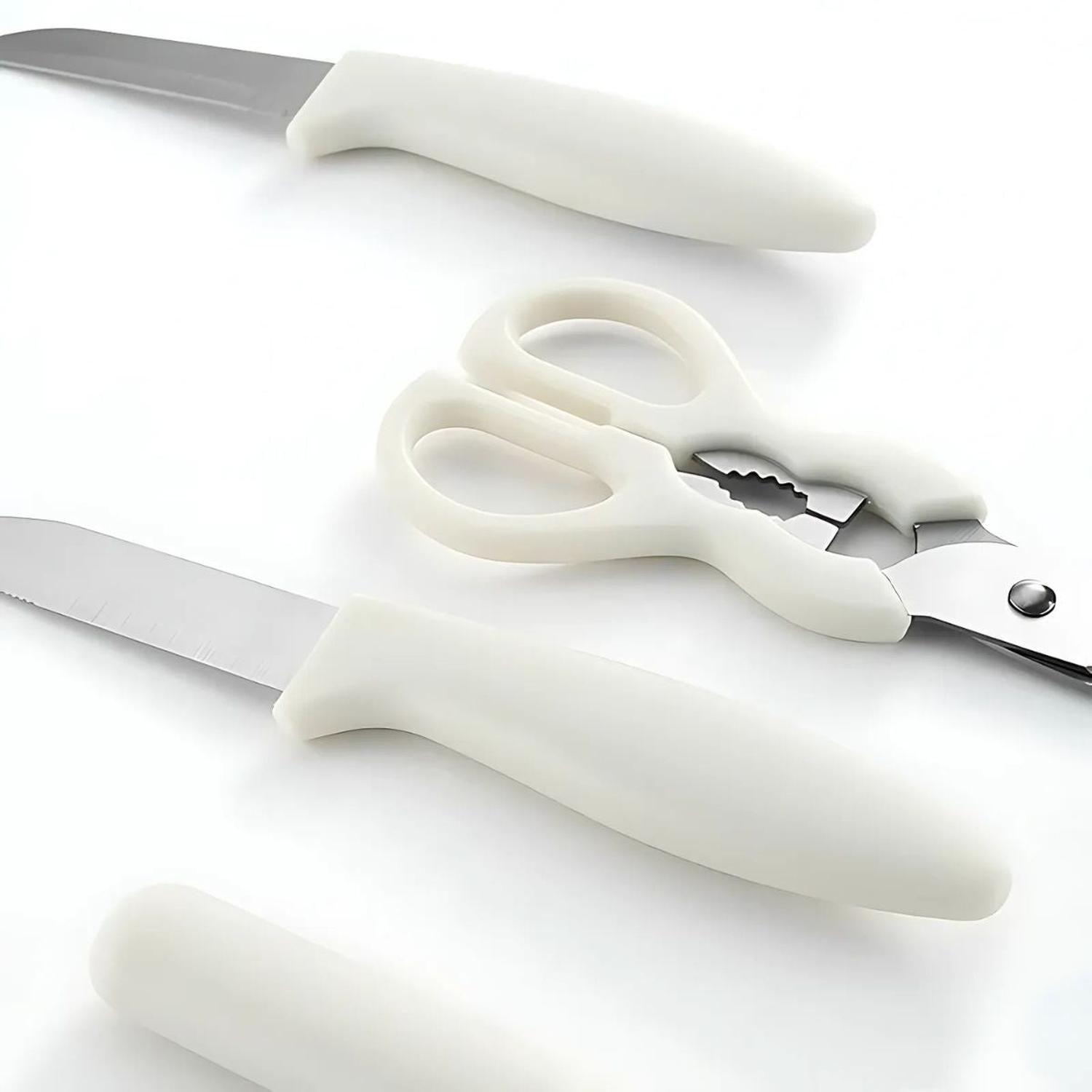 Set De Utensilios Cocina 5 Piezas Cuchillos Tijeras Pelador-1