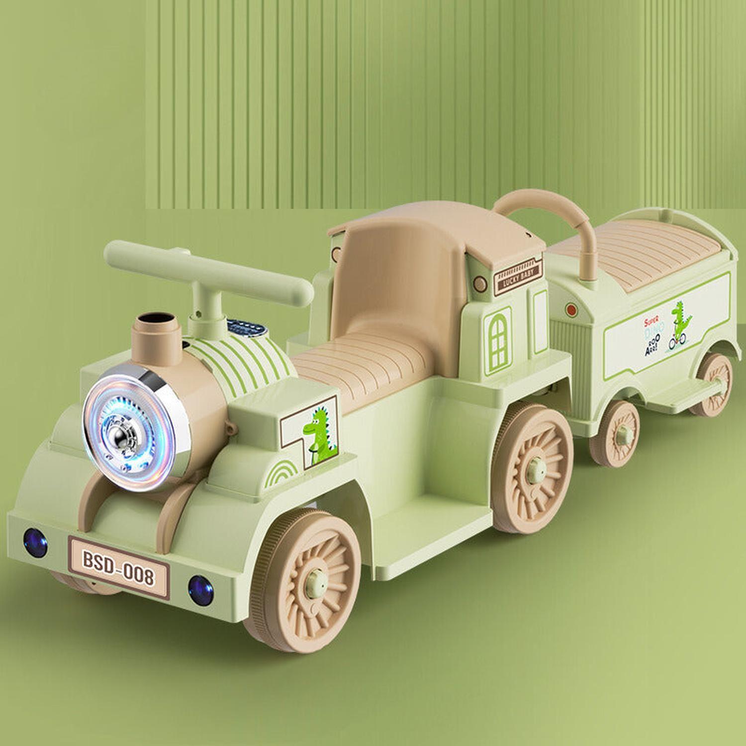 Tren Eléctrico tira Vapor Bebé Niños con Control y Luces Parlante Bluetooth-6