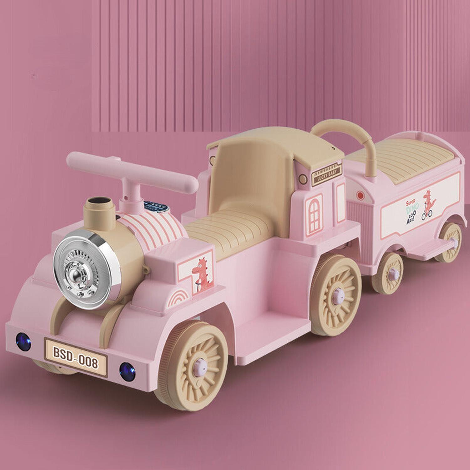 Tren Eléctrico tira Vapor Bebé Niños con Control y Luces Parlante Bluetooth-7