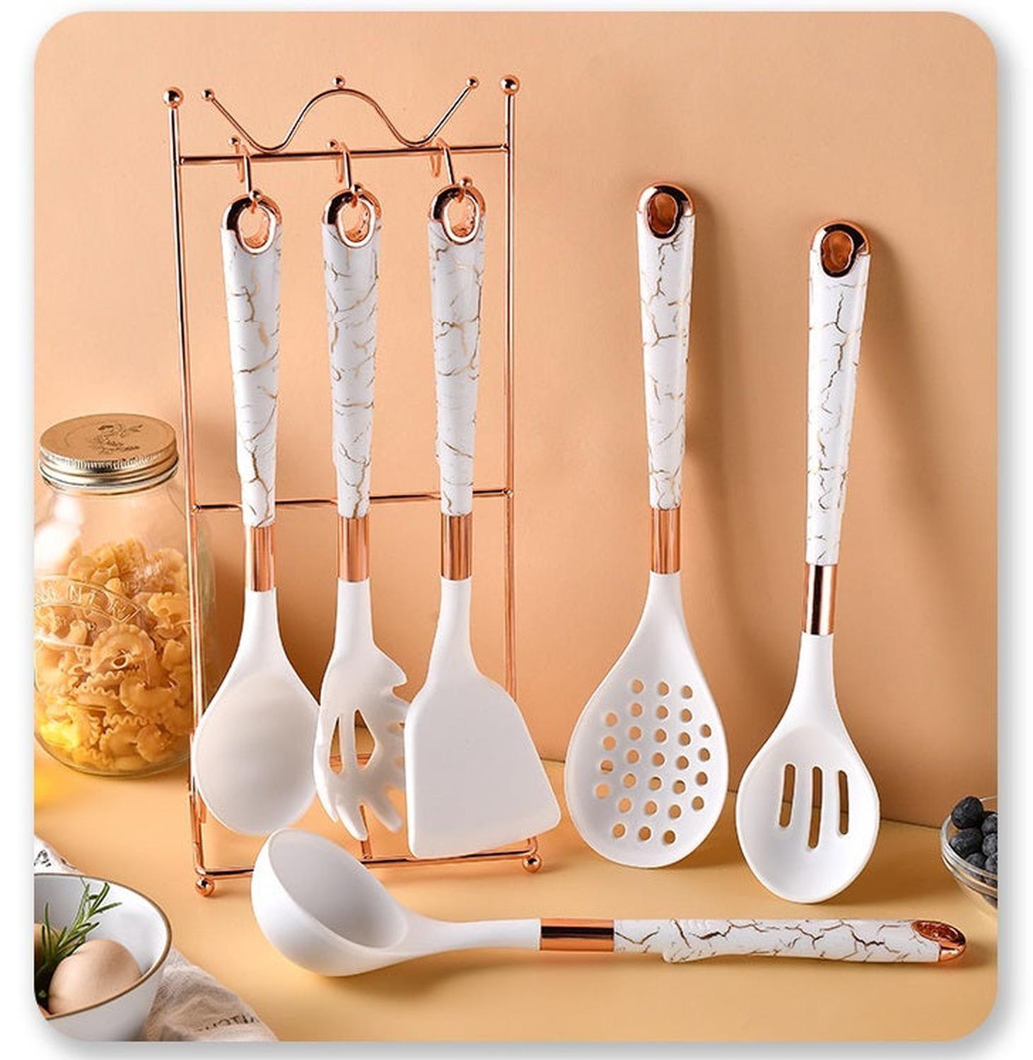 Juego De Utensilios De Cocina Silicona 7pzas Diseño Elegante-9