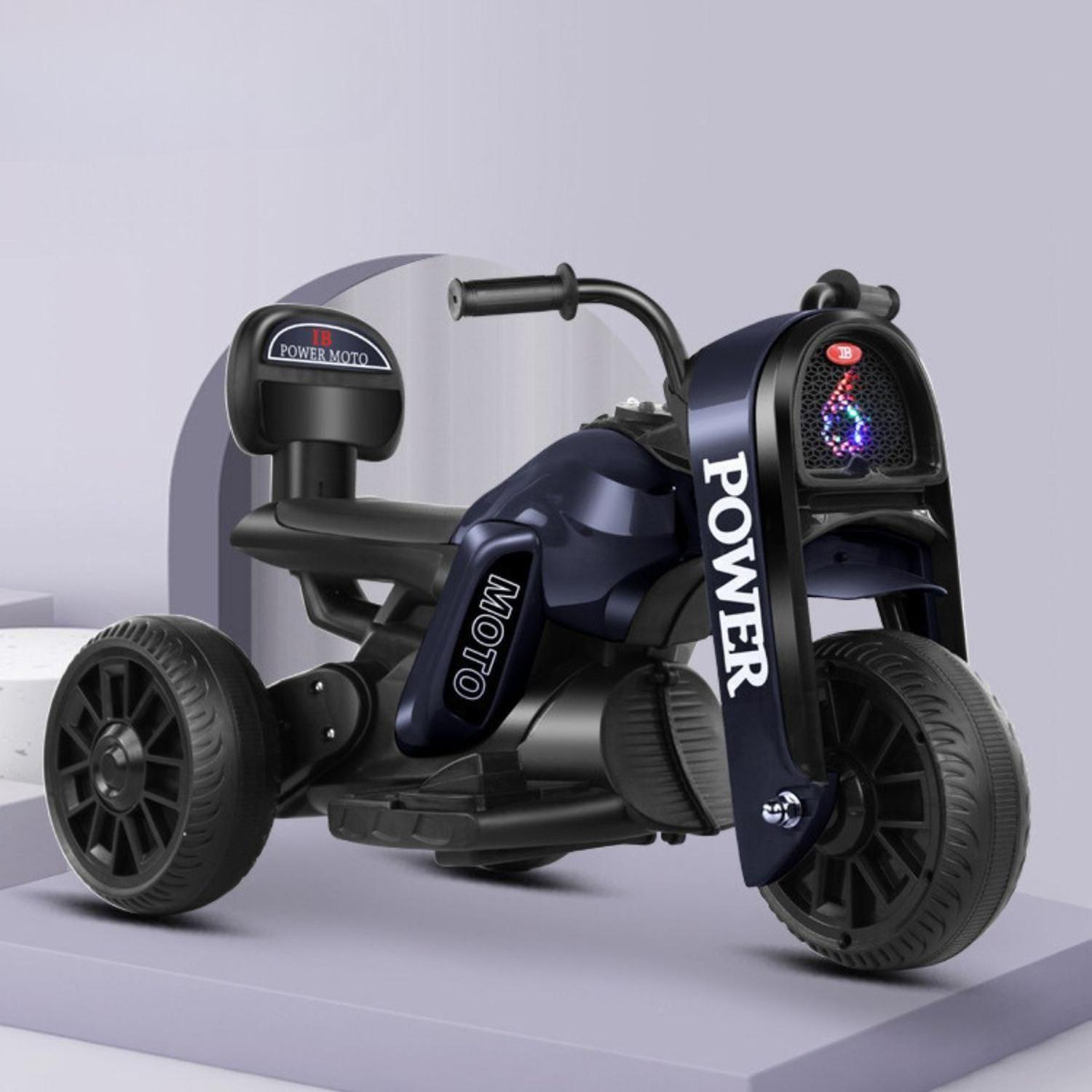 Moto Electrica Tipo Triciclo Bebés y Niños con Luces Colores-7