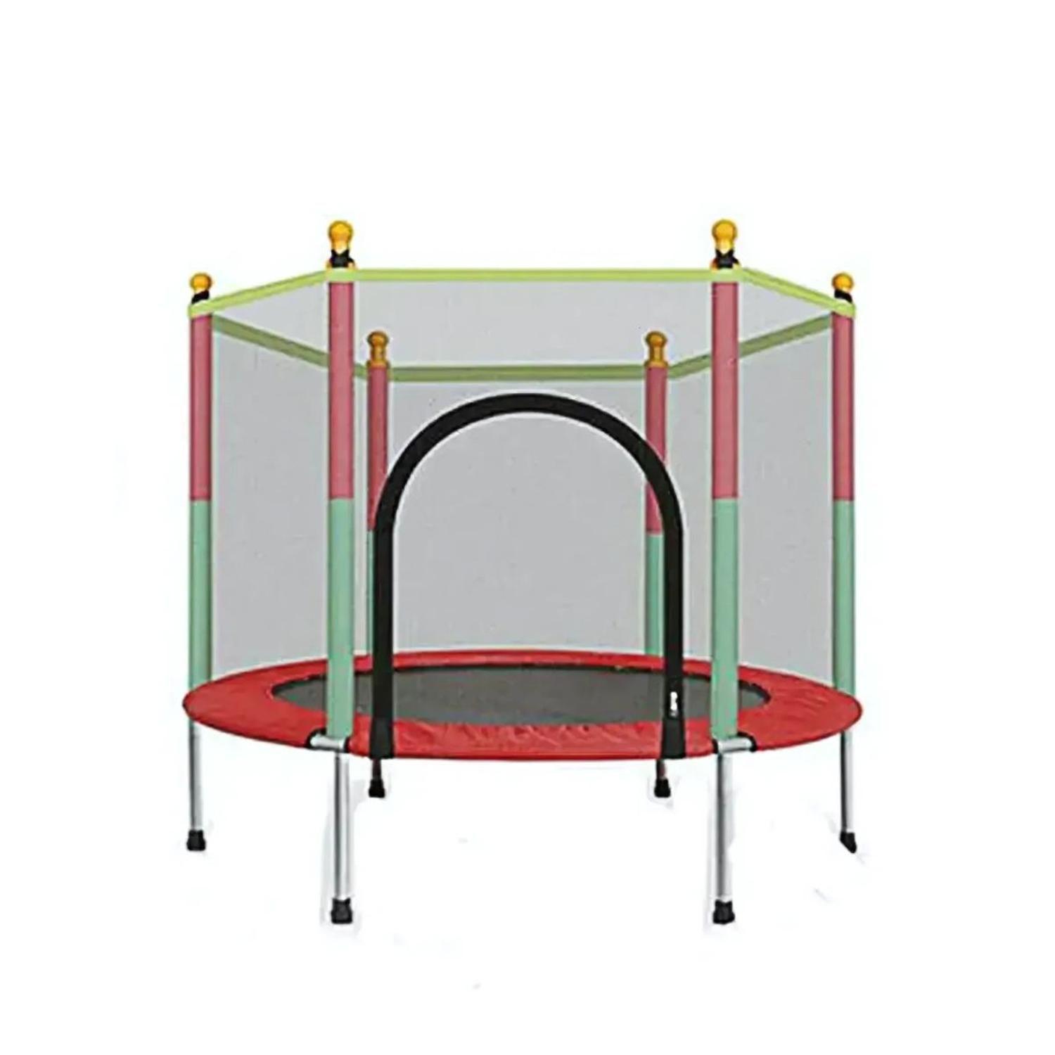 Mini Trampolín Cama Elástica con Malla para Niños 140cm-0