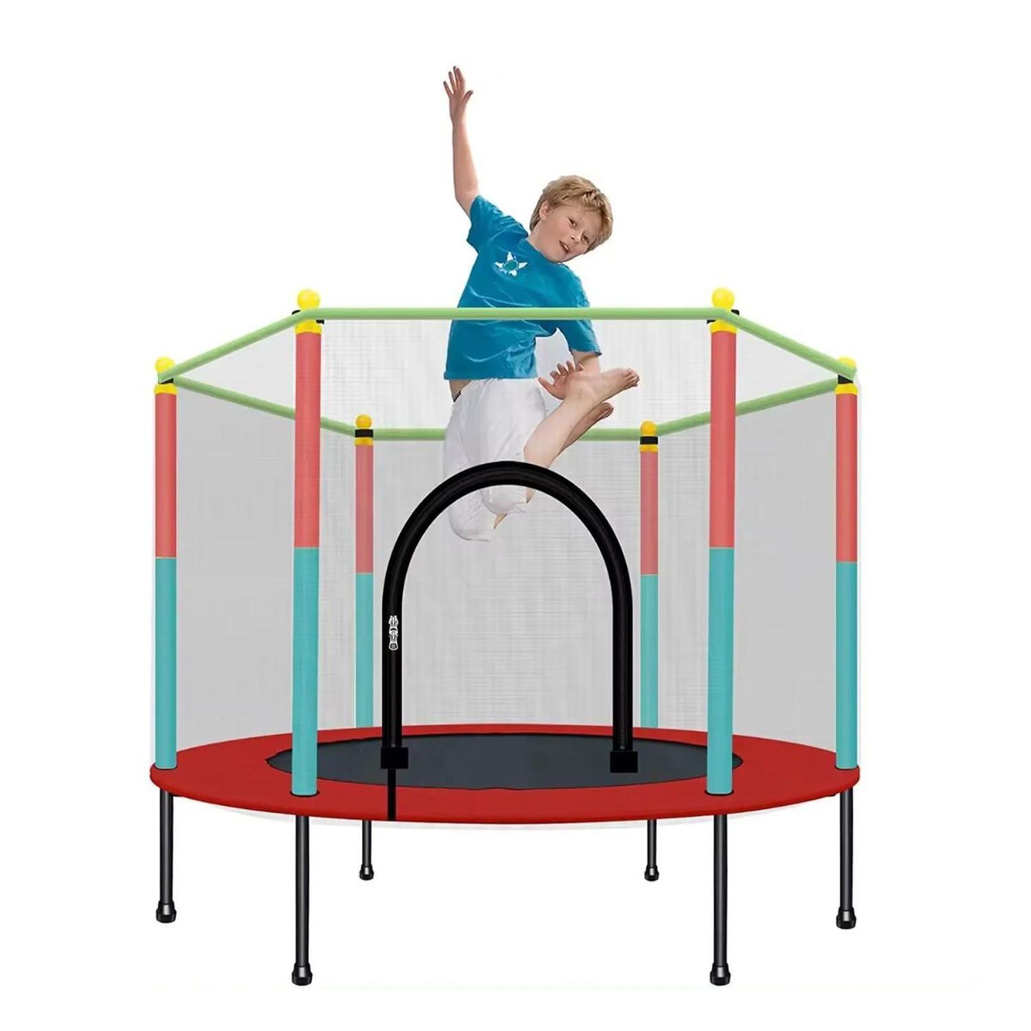 Mini Trampolín Cama Elástica con Malla para Niños 140cm-1