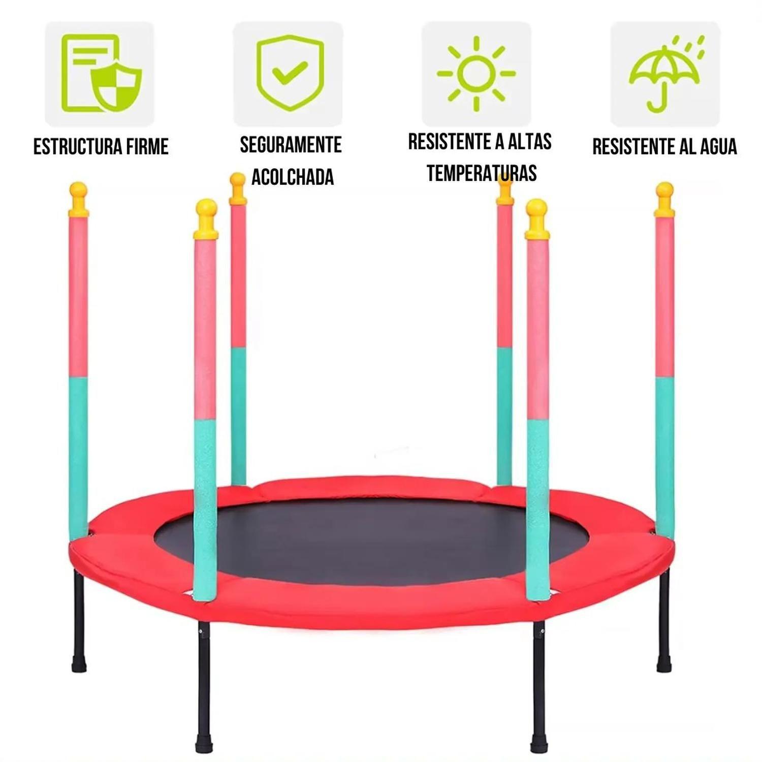 Mini Trampolín Cama Elástica con Malla para Niños 140cm-2