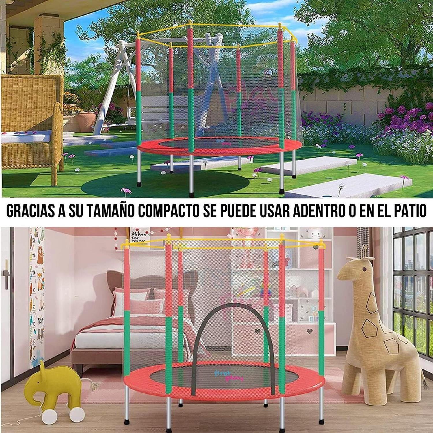 Mini Trampolín Cama Elástica con Malla para Niños 140cm-6