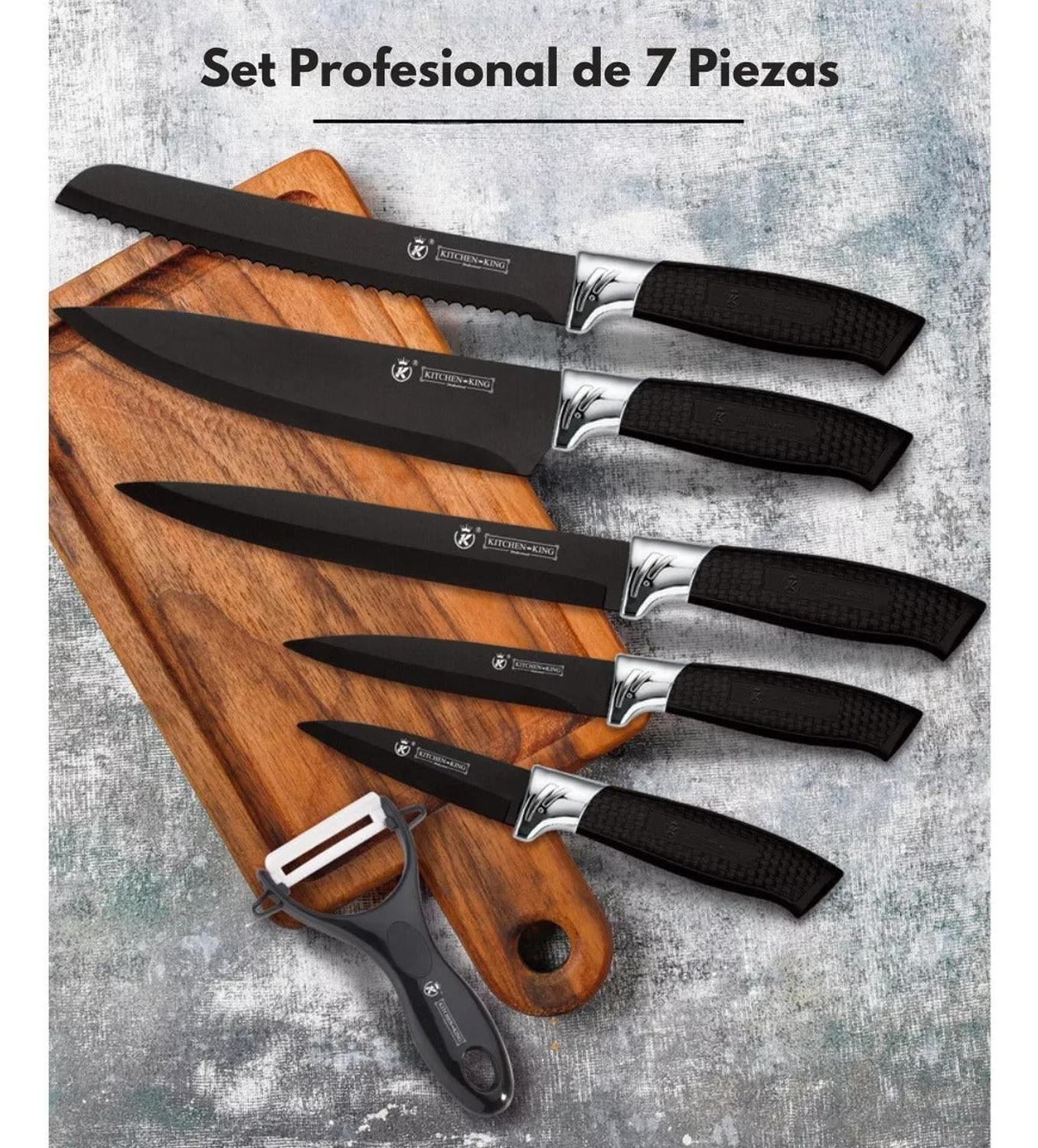 Set Cuchillos De 6 Piezas Antideslizantes Acero Inoxidable-6