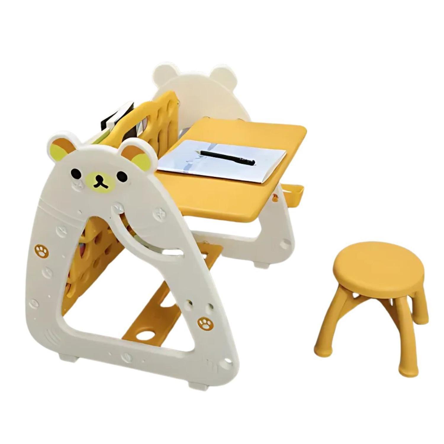 Set Mesa y Silla Bebé Niños con Estante y Pizarra 3 en 1-1