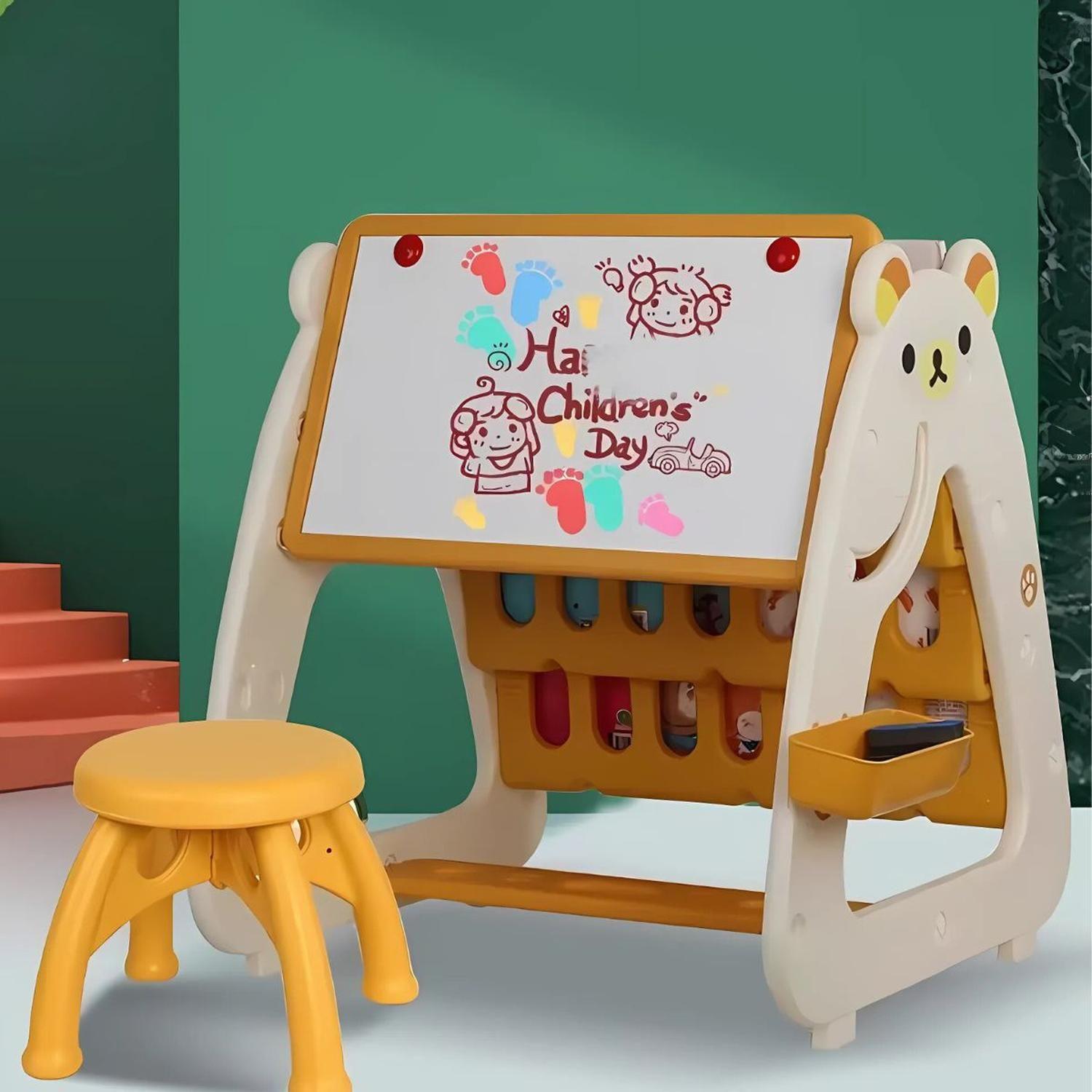 Set Mesa y Silla Bebé Niños con Estante y Pizarra 3 en 1-5