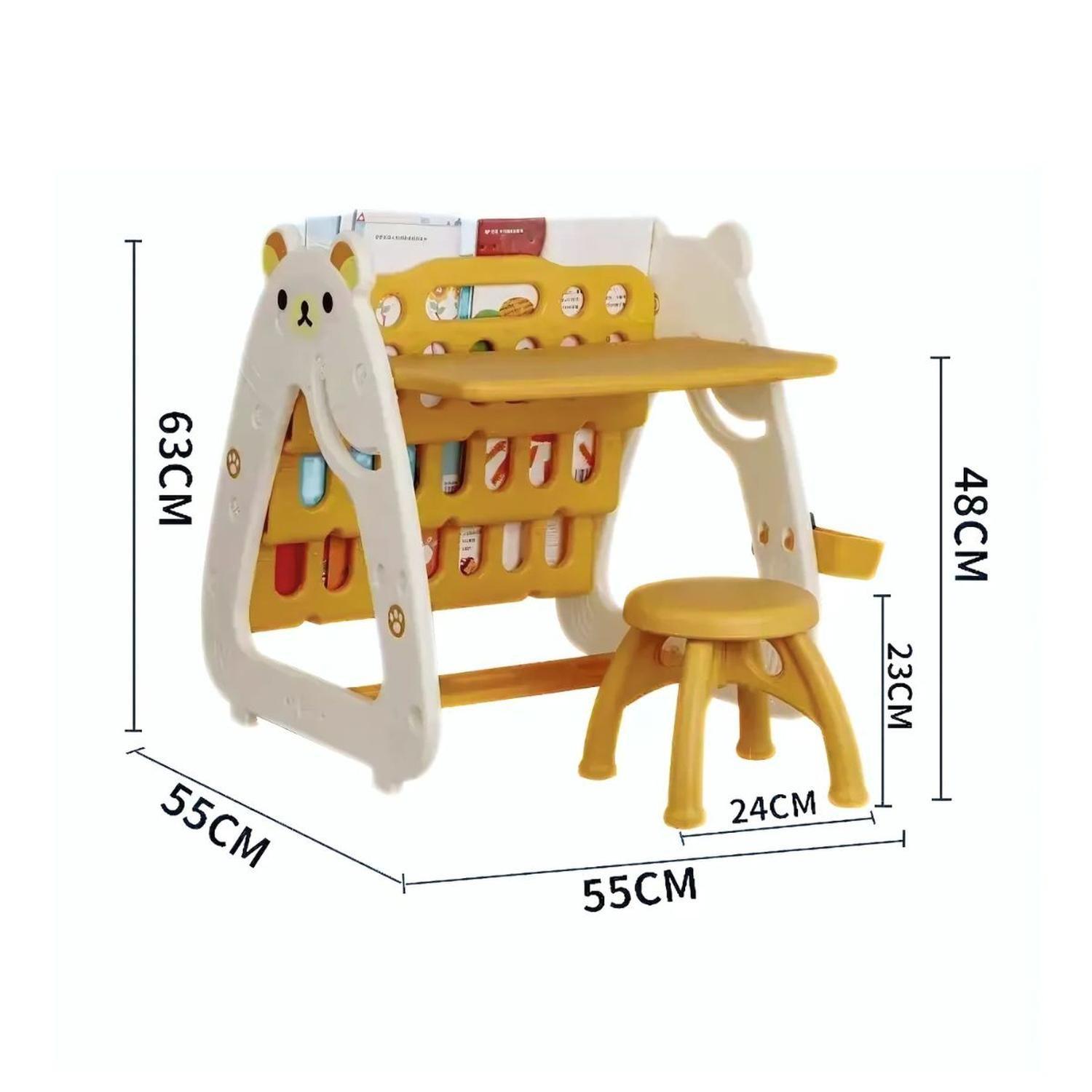 Set Mesa y Silla Bebé Niños con Estante y Pizarra 3 en 1-7