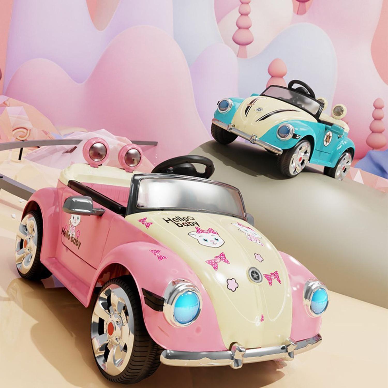 Auto a Batería Beetle para Niños Música y Luces-1