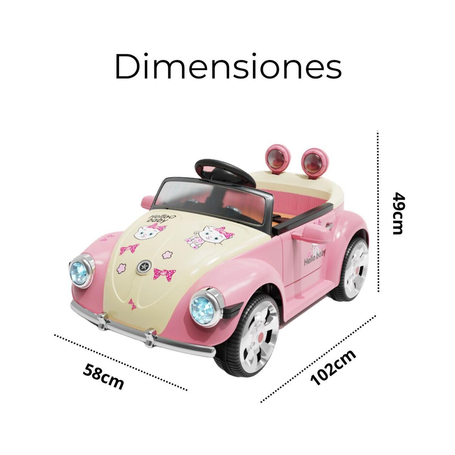 Auto a Batería Beetle para Niños Música y Luces-3