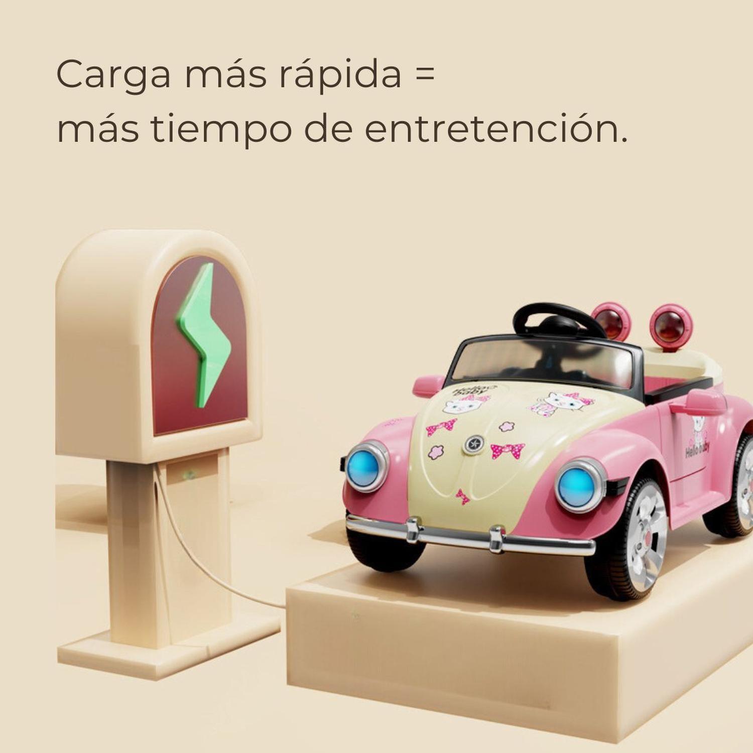 Auto a Batería Beetle para Niños Música y Luces-4