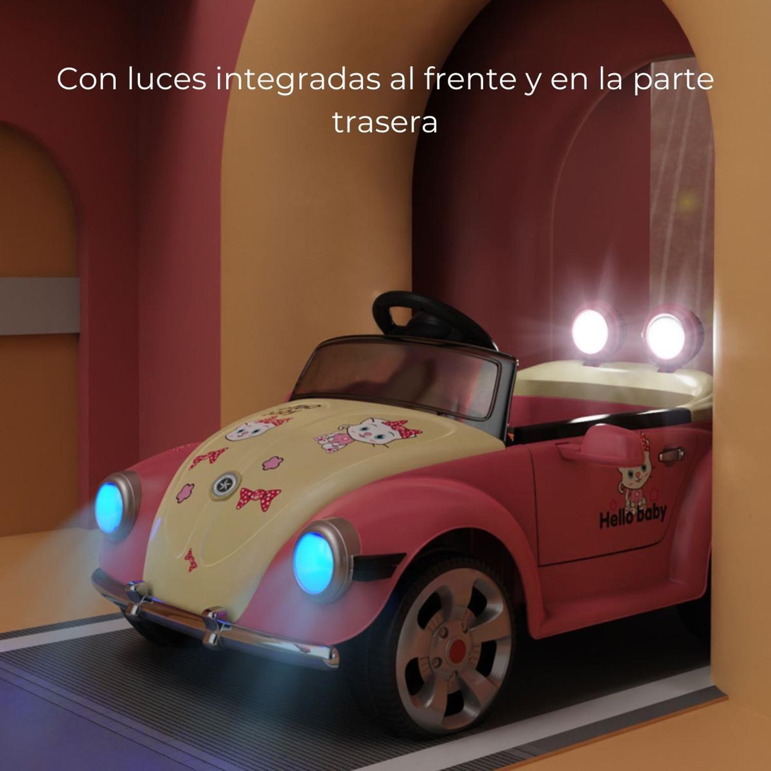 Auto a Batería Beetle para Niños Música y Luces-6