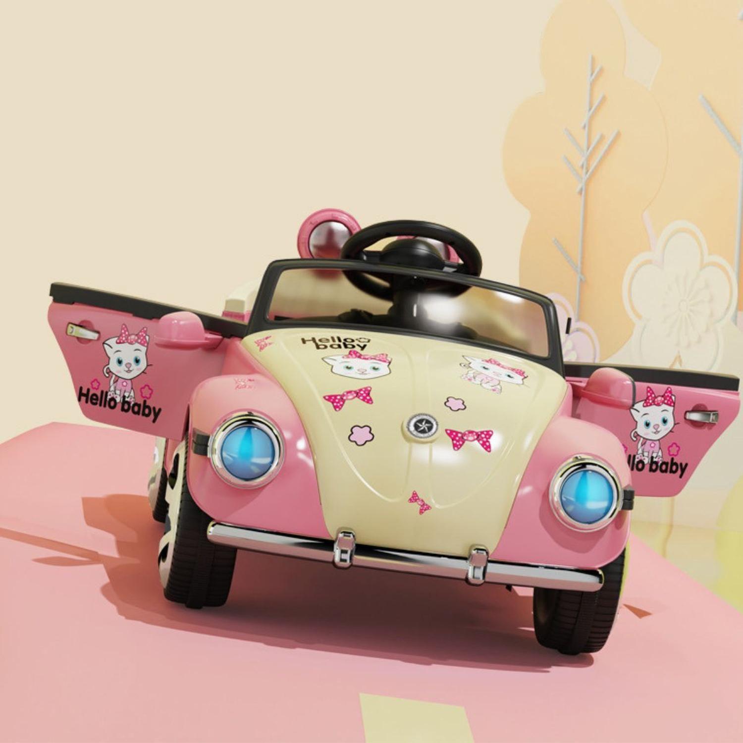 Auto a Batería Beetle para Niños Música y Luces-7